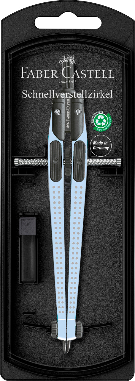 Compas Quick-Set Grip Bleu Sky Faber-Castell