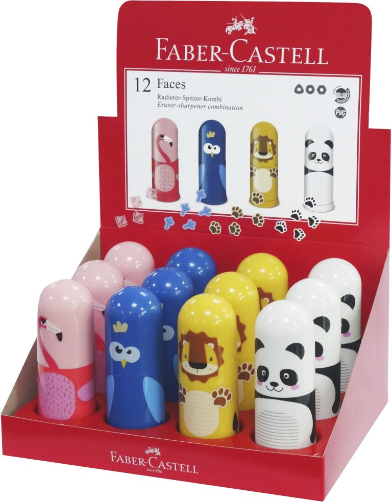 Ascutitoare Simpla Cu Radiera Animale Faber-Castell