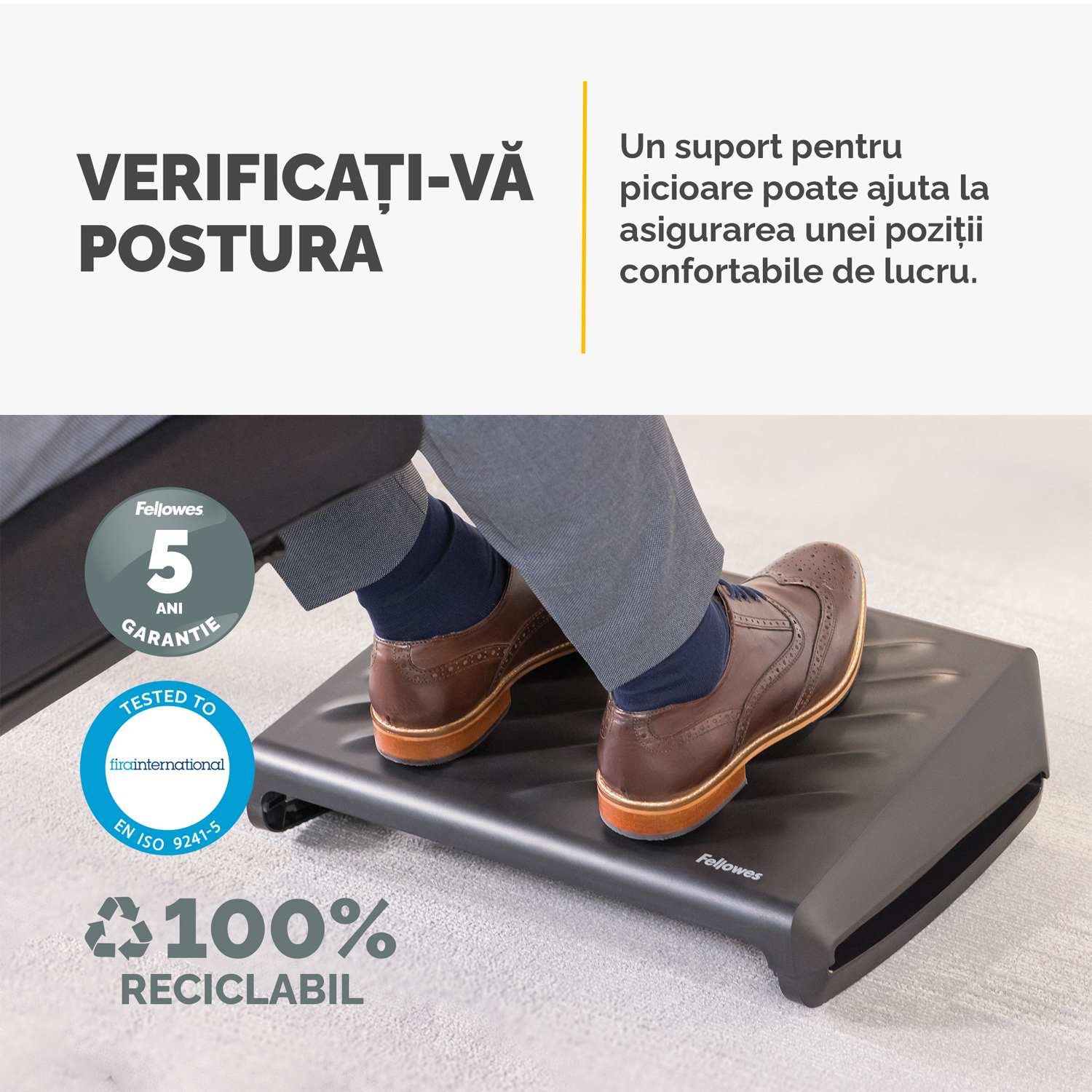 Suport Ergonomic Pentru Picioare Negru Breyta