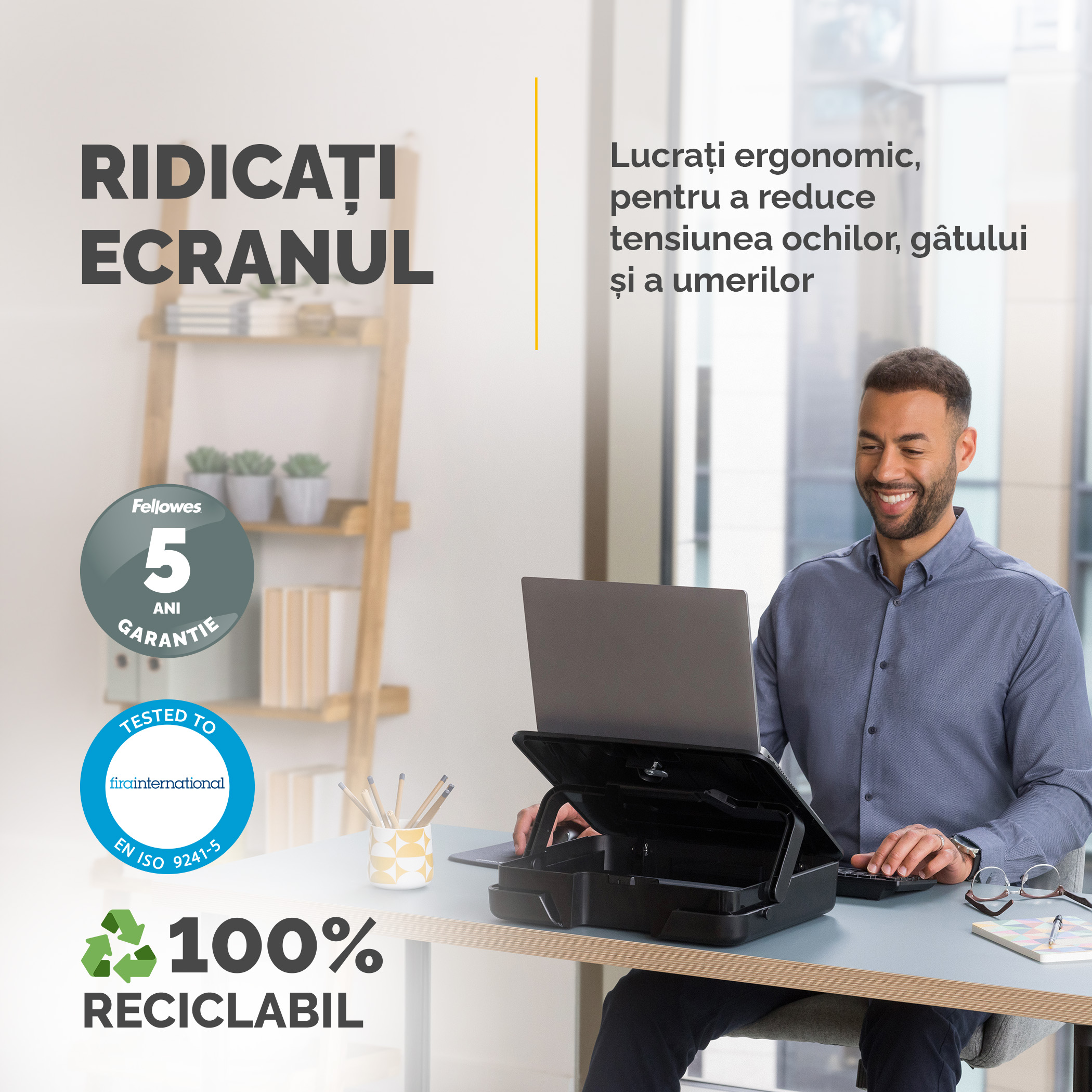 Geanta Laptop Cu Suport Ergonomic Inclus Negru Breyta
