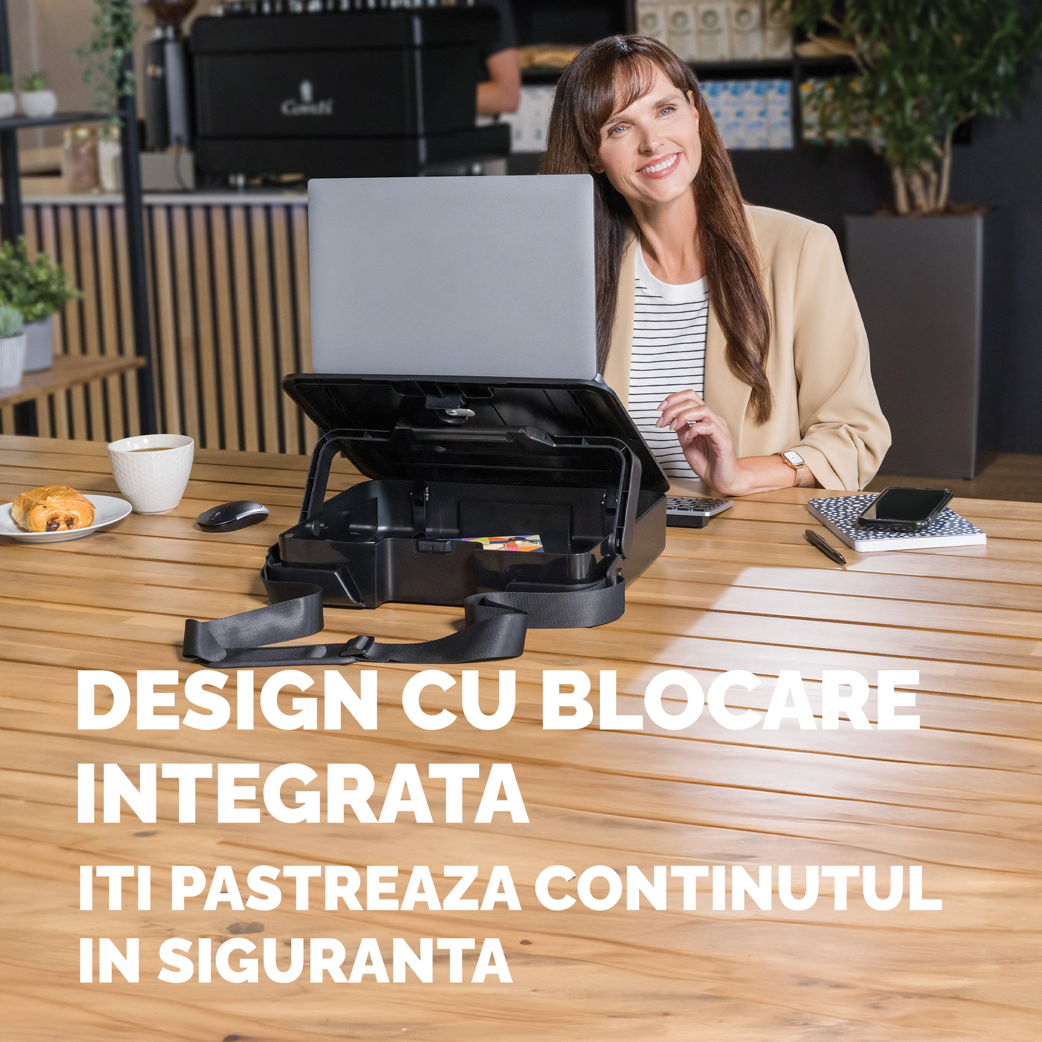 Geanta Laptop Cu Suport Ergonomic Inclus Negru Breyta