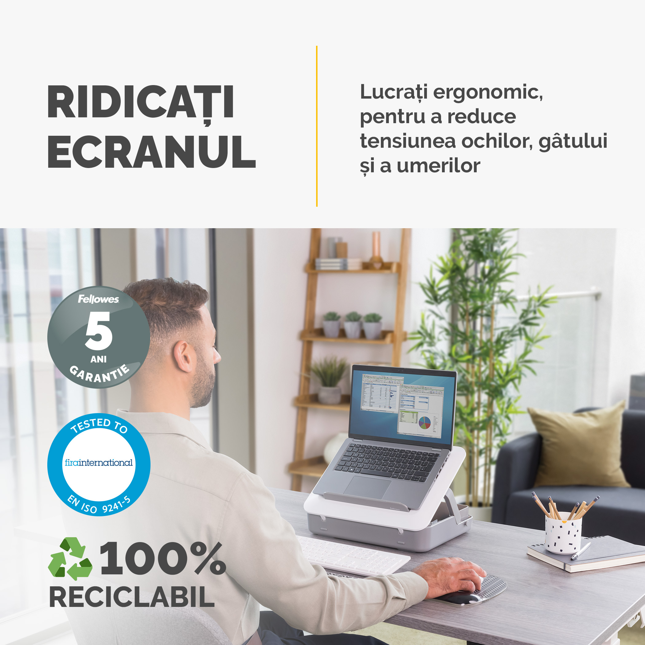 Geanta Laptop Cu Suport Ergonomic Inclus Alba Breyta