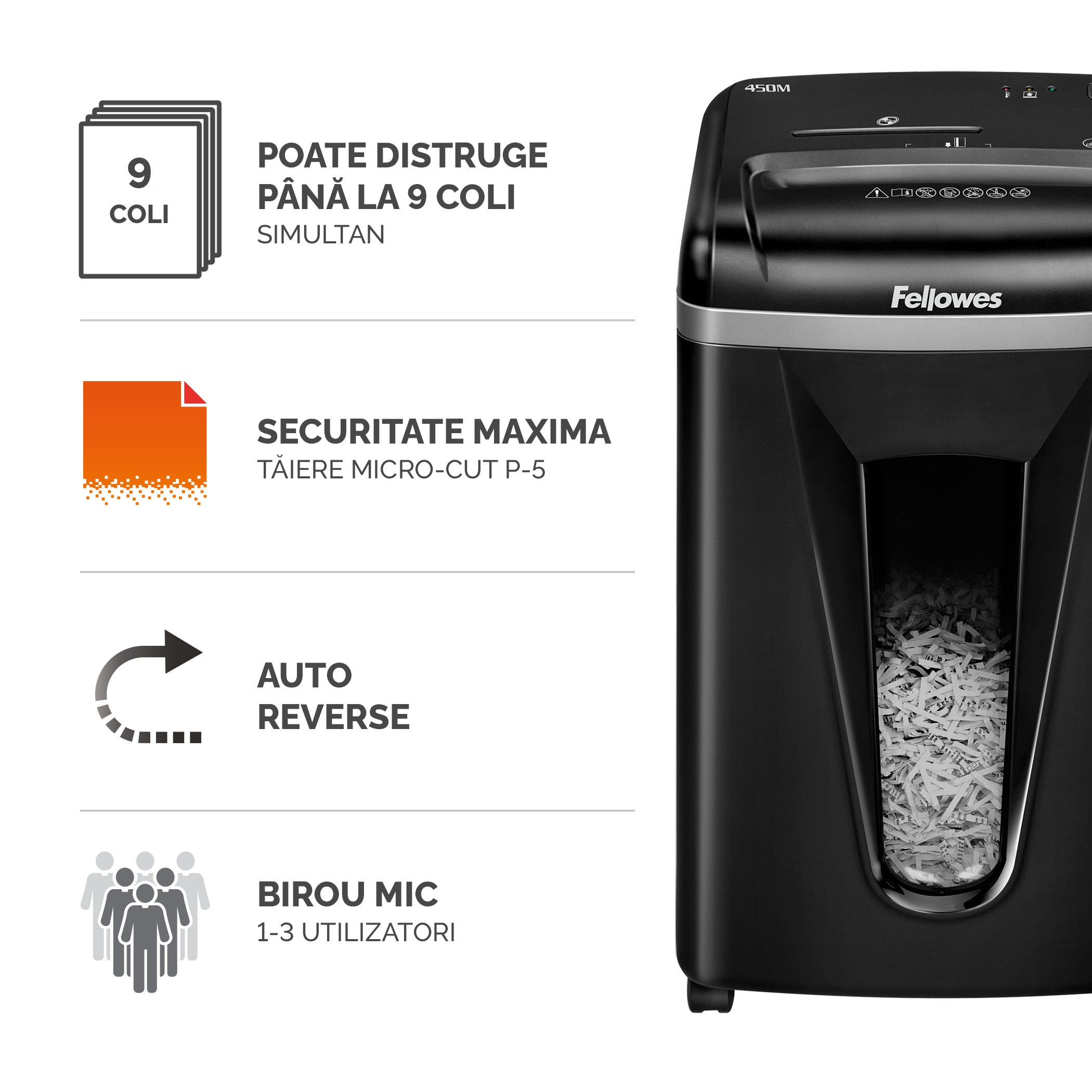 Distrugator Documente Ms-450 Microshred Fellowes