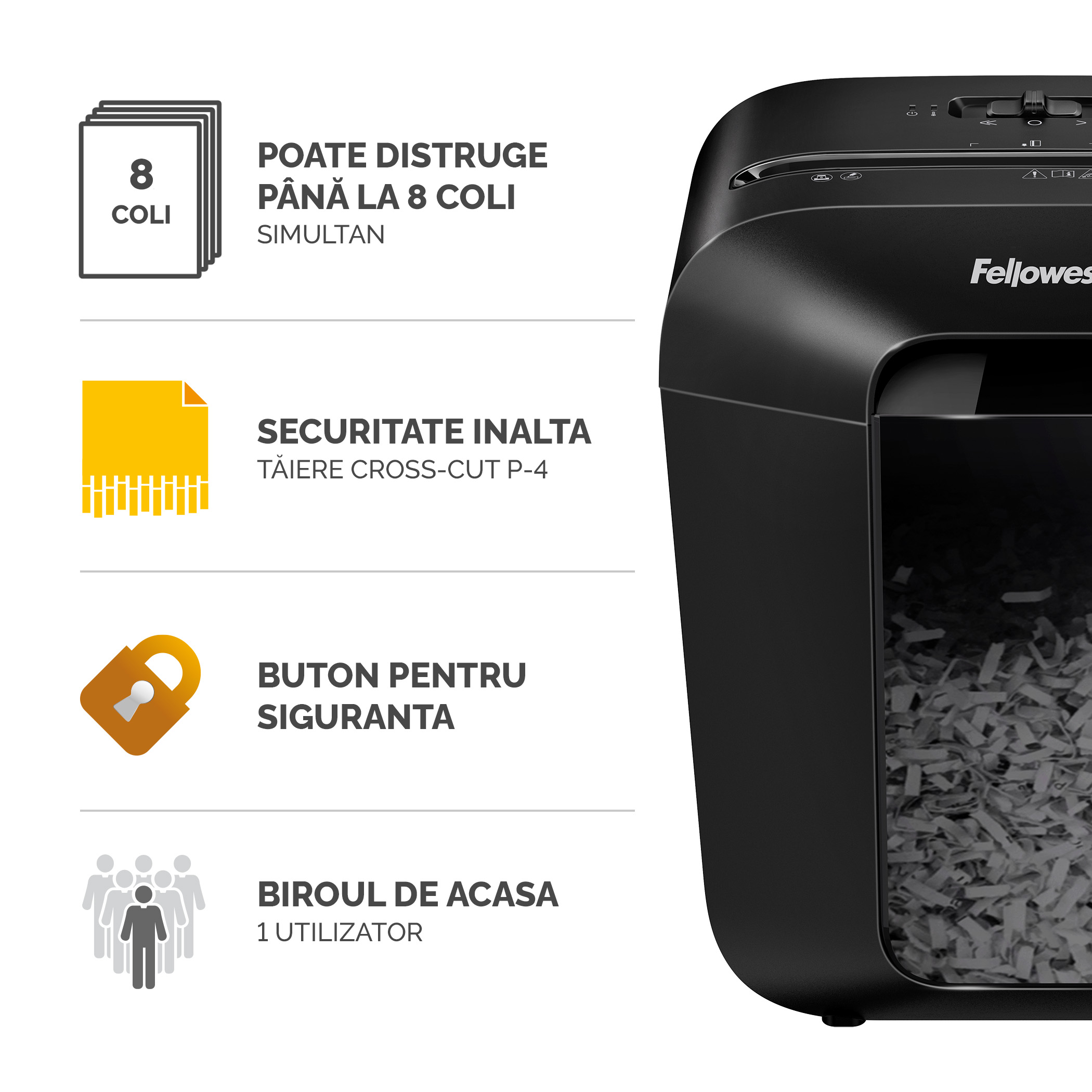 Distrugator Documente Lx45 Cross-Cut Fellowes