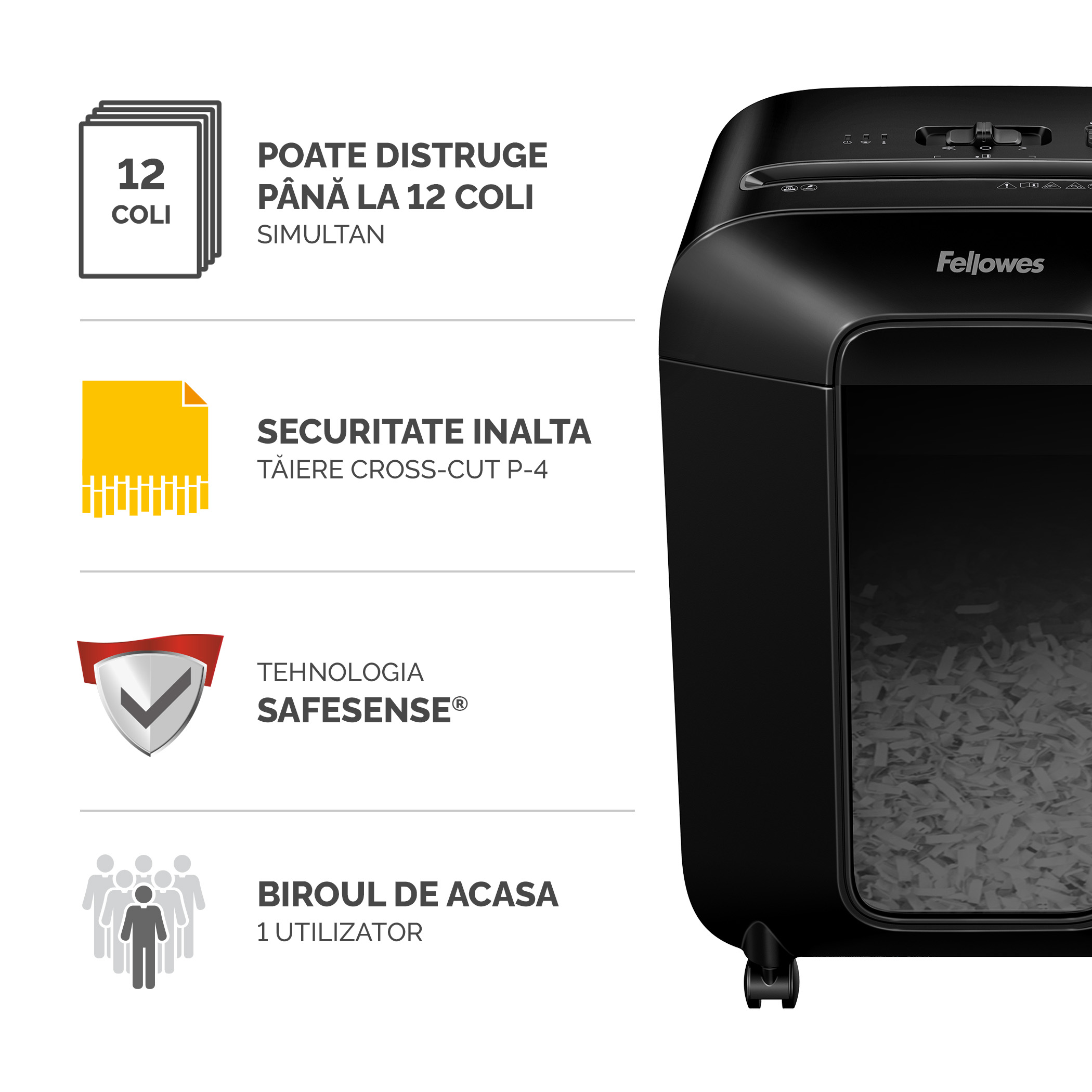Distrugator Documente Lx85 Cross-Cut Fellowes
