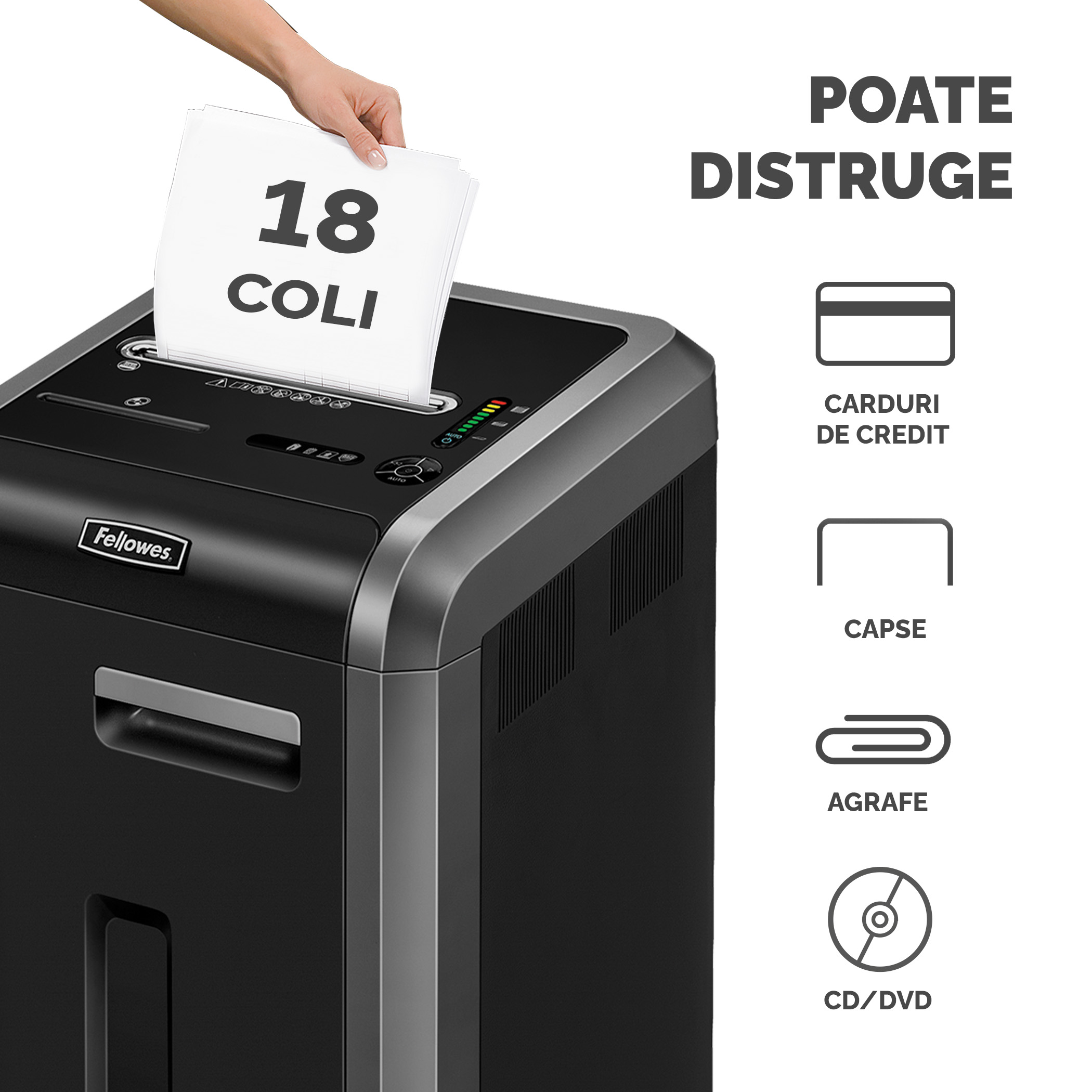 Distrugator Documente 225Mi Microshred Fellowes