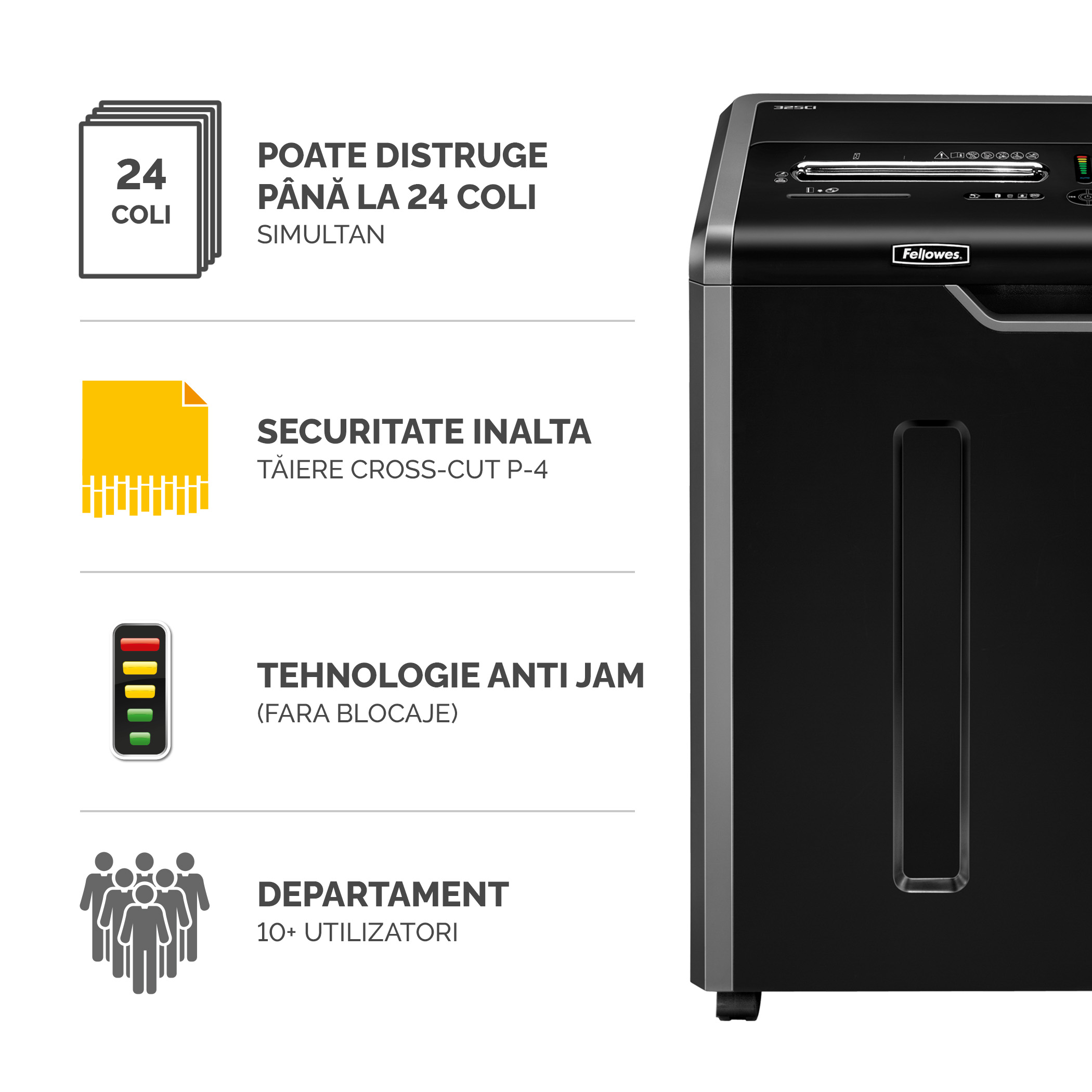 Distrugator Documente 325Ci Cross-Cut Fellowes