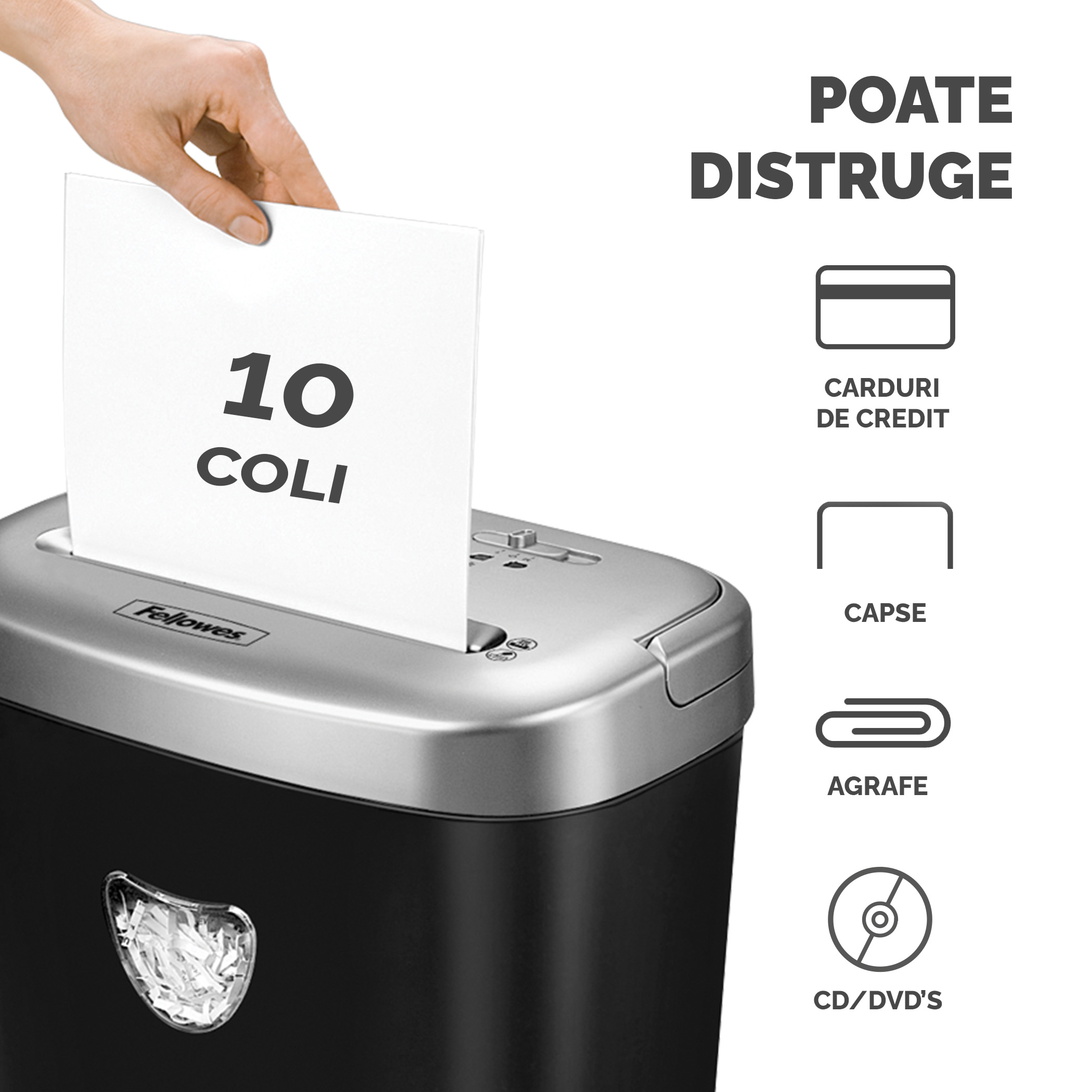 Distrugator Documente 53C Cross-Cut Fellowes