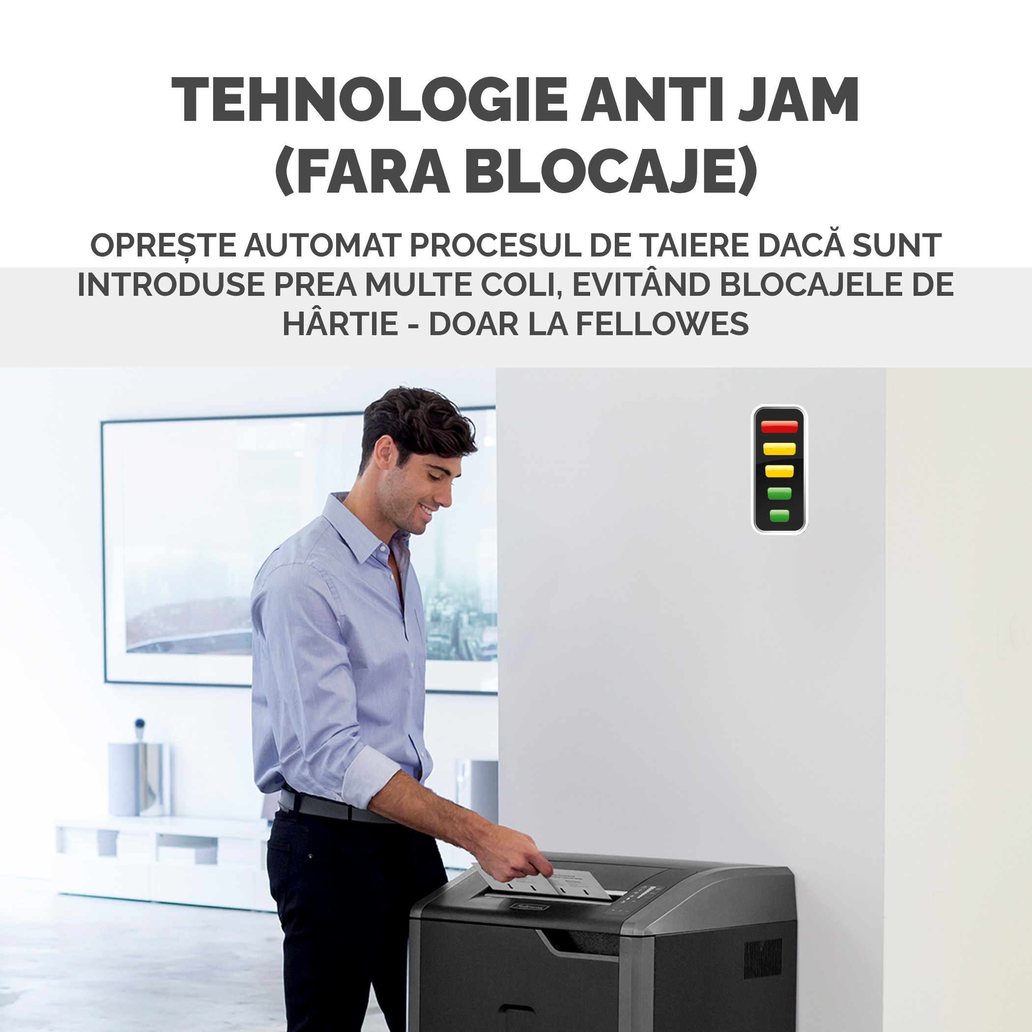 Distrugator Documente 485I Strip-Cut Fellowes