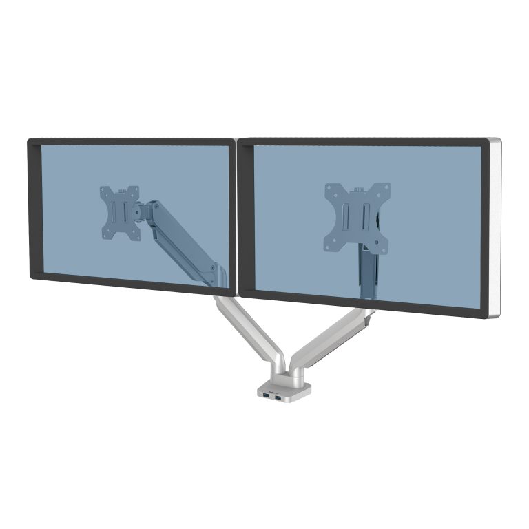 Suport Monitor 2 Brate Argintiu Platinium Fellowes