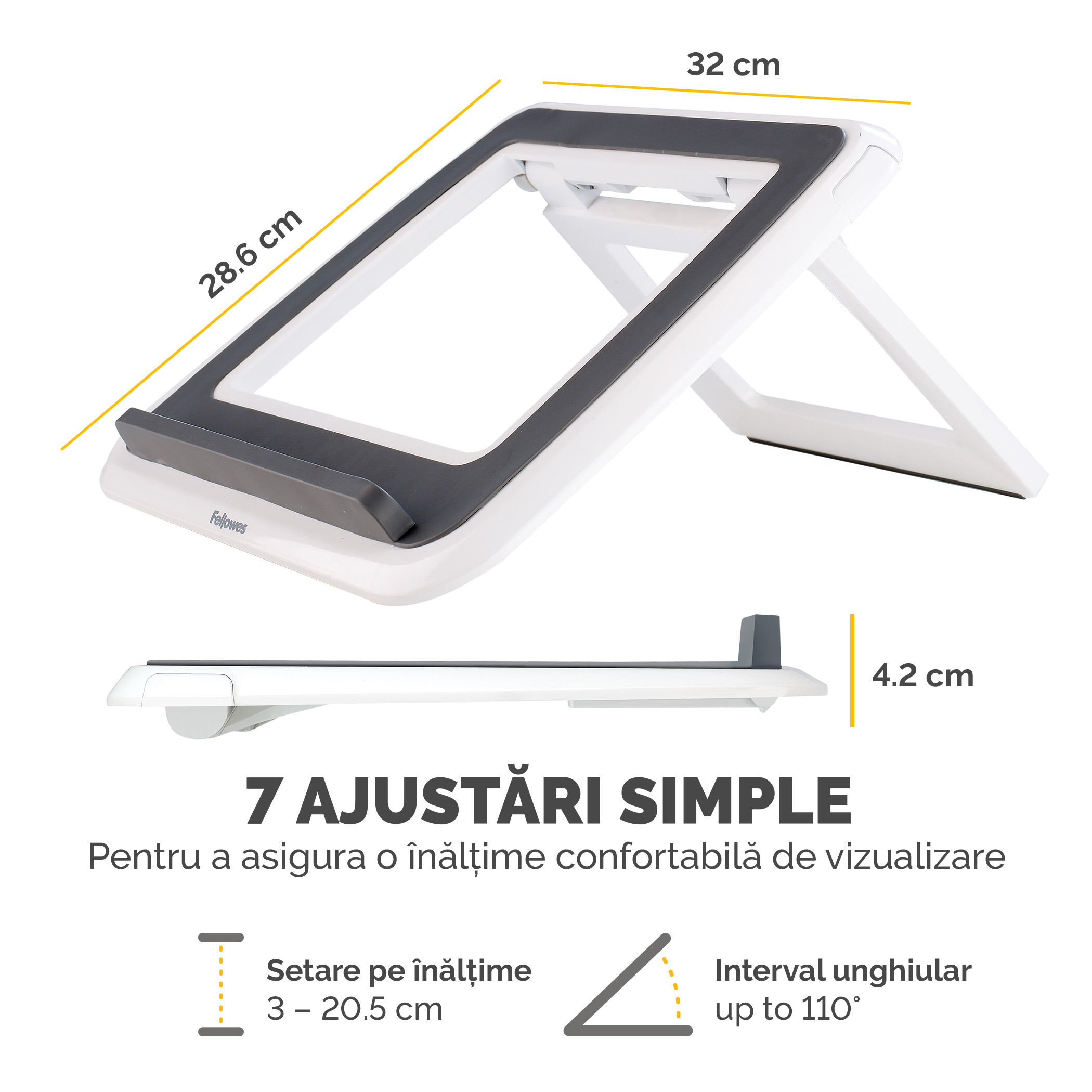 Suport Laptop I-Spire Quick-List Alb Fellowes