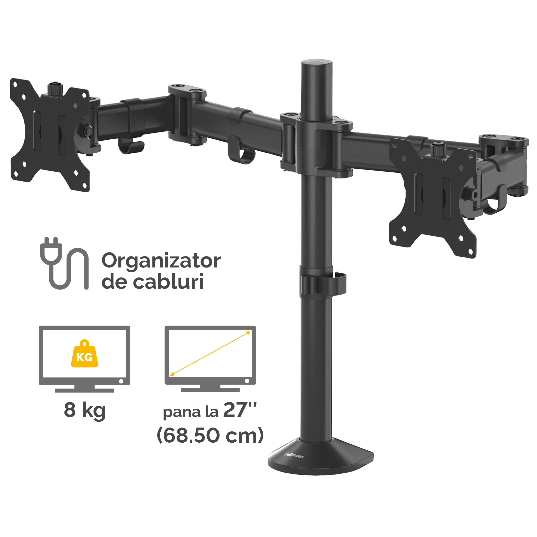 Suport Monitor 2 Brate Reflex Fellowes