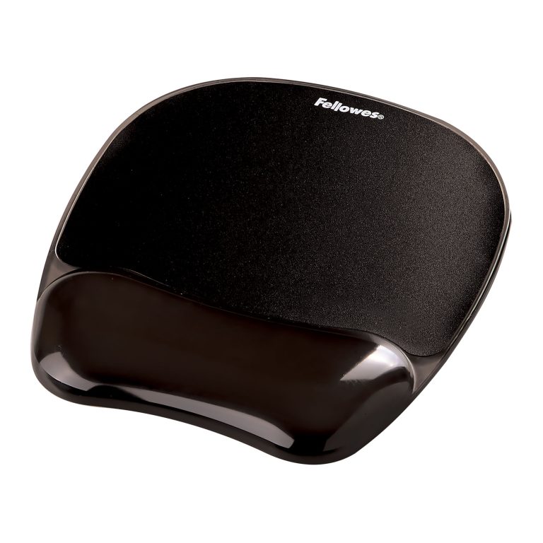 Mouse Pad Si Suport Incheieturi Negru Gel Crystal Fellowes