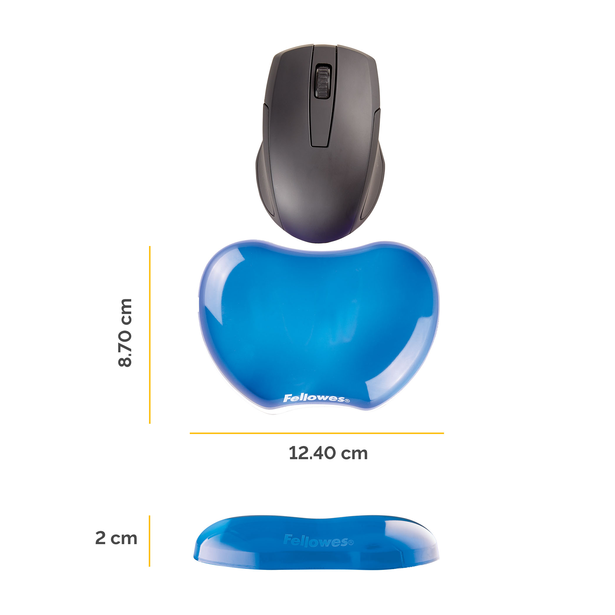Suport Incheieturi Albastru Gel Crystal Fellowes