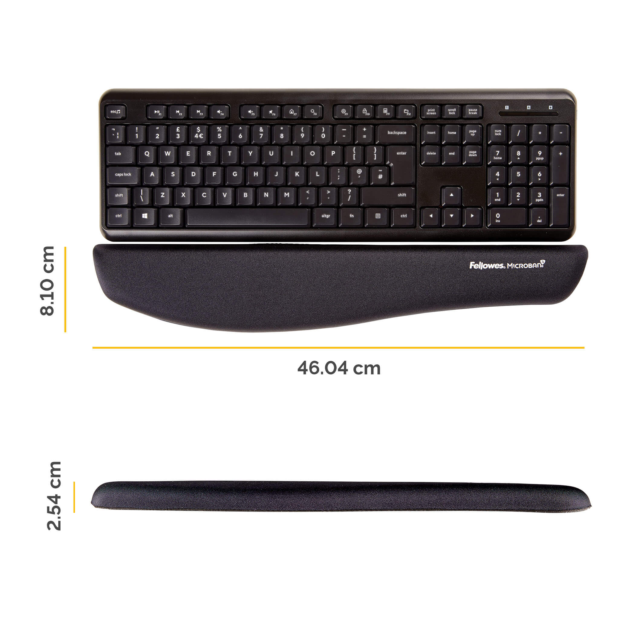 Suport Tastatura Si Incheieturi Negru Gel Fellowes