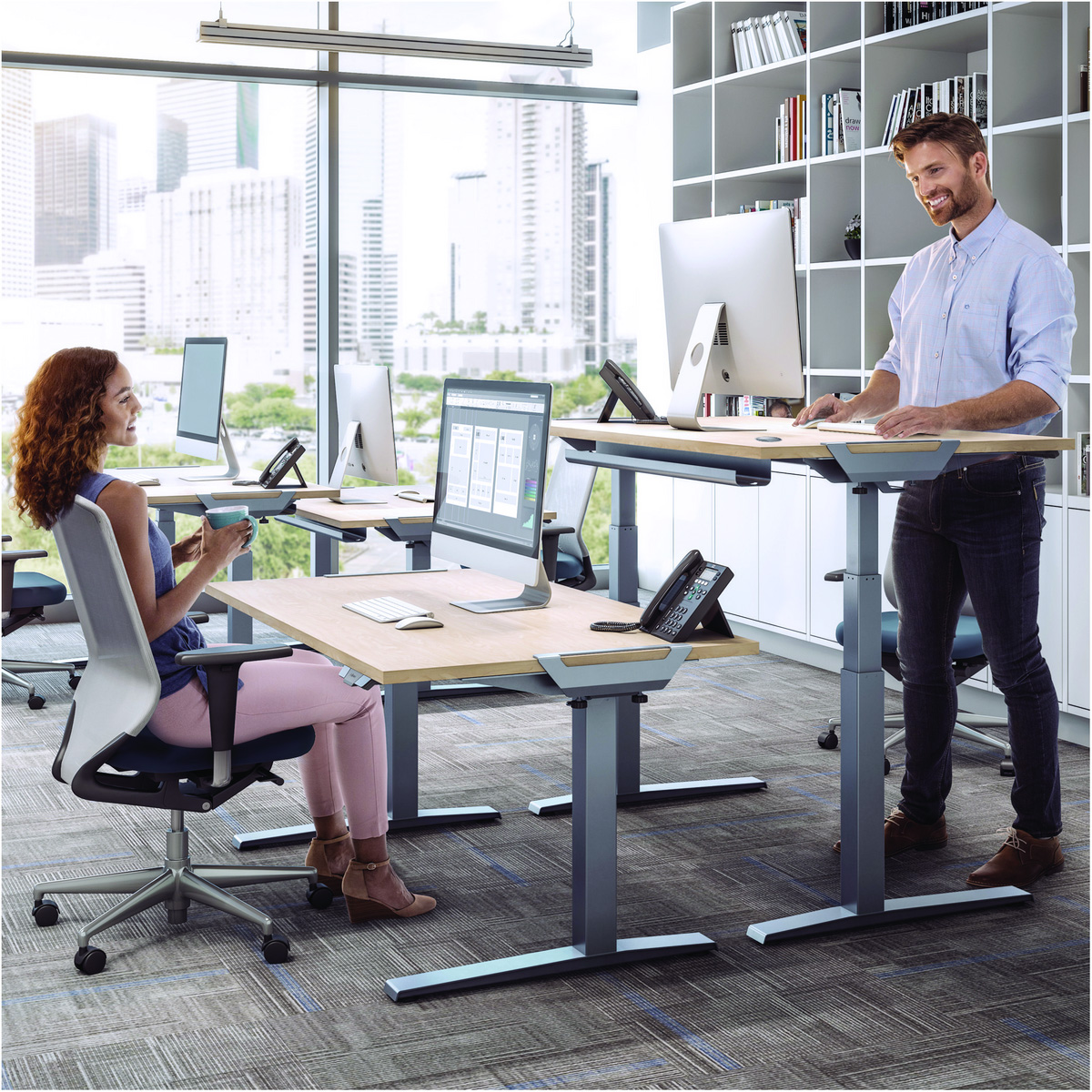 Birou Cu Inaltime Reglabila(Doar Structura) Dual Motor Levado Fellowes