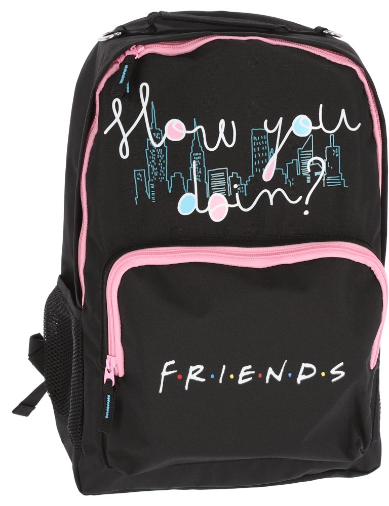 Ghiozdan Gimnaziu Friends Negru 2 Fermoare Pigna