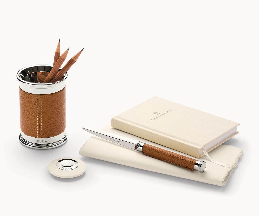 Suport Instrumente De Scris Metal/Piele Maro Graf von Faber-Castell
