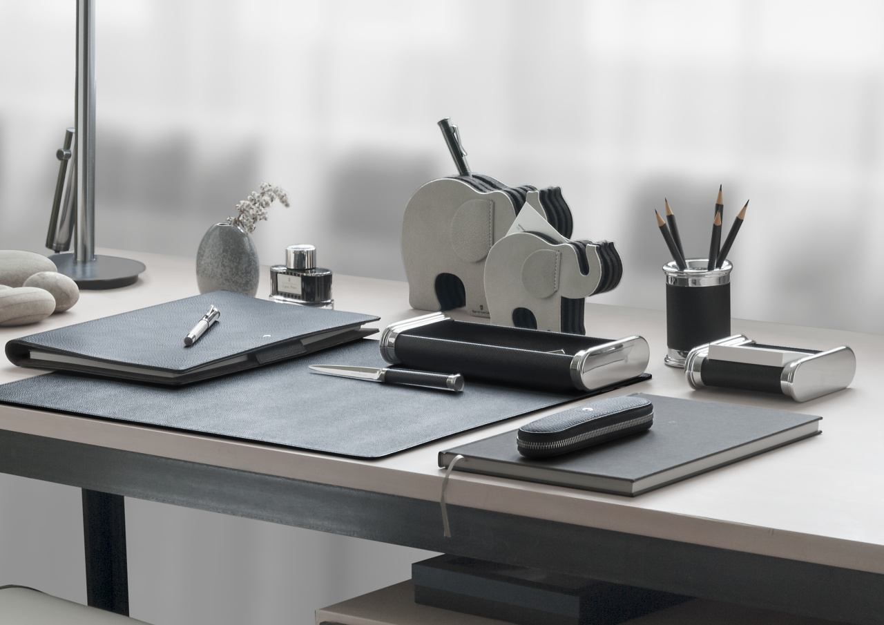 Mapa Birou Piele Granulata Neagra Graf von Faber-Castell