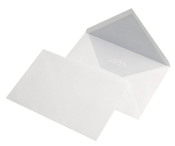 Plic C6 Gumat 70g 114*162mm Clapa V Alb 1000/C Gpv