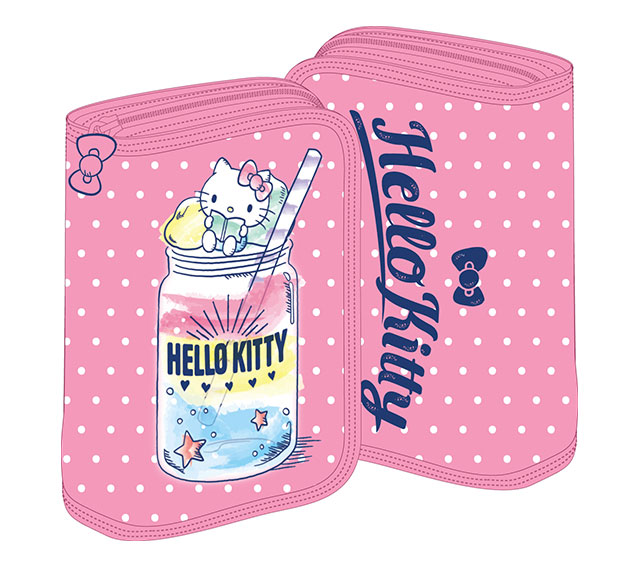 Penar Neechipat 1 Fermoar 2 Extensii Hello Kitty Roz Dots Pigna