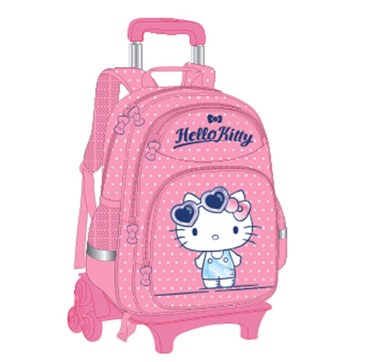 Ghiozdan Troller Clasele I-Iv Hello Kitty Roz Dots Pigna