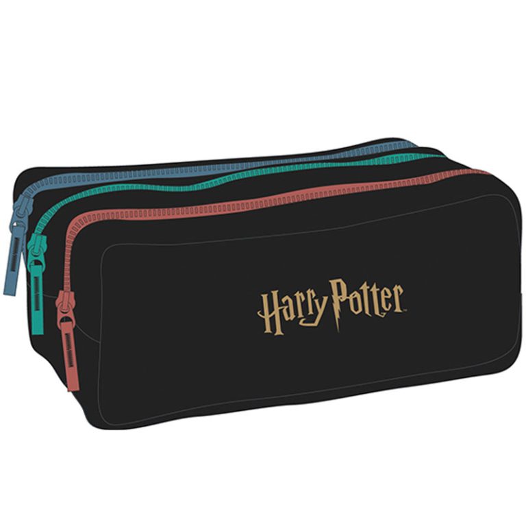 Penar Etui Dreptunghiular 3 Fermoare Harry Potter Negru Pigna
