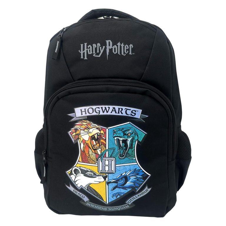 Ghiozdan Gimnaziu Teens Harry Potter Negru 3 Fermoare Pigna