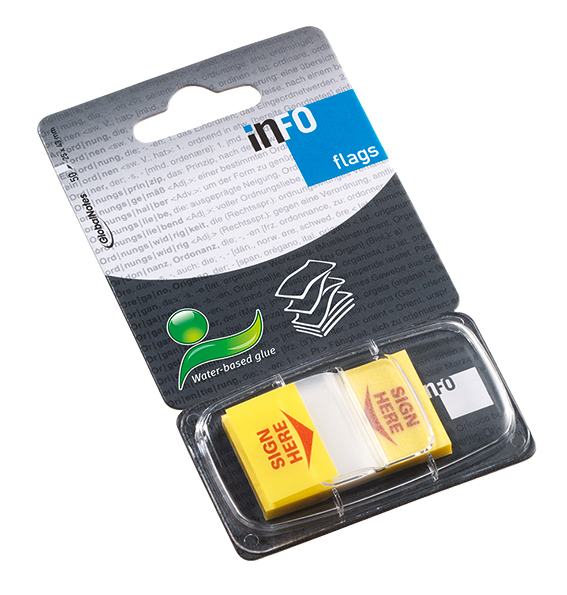 Index Plastic 25*43mm "Semneaza Aici" Info Notes