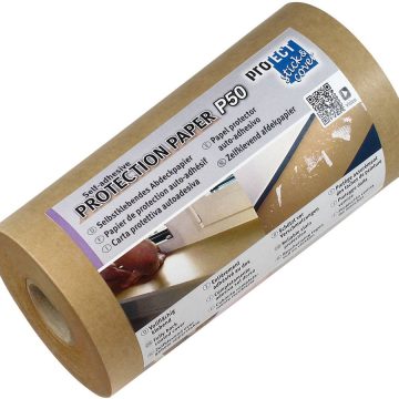 Rola Autoadeziva Kraft 50g 15cm*50M Pentru Protectie Suprafete Info Notes