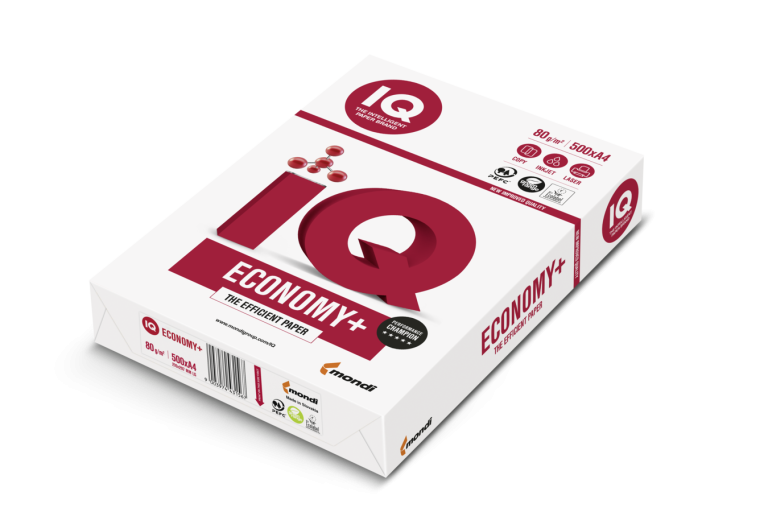 Hartie copiator Iq Economy+, A4, 80 g/mp, 500 coli/top