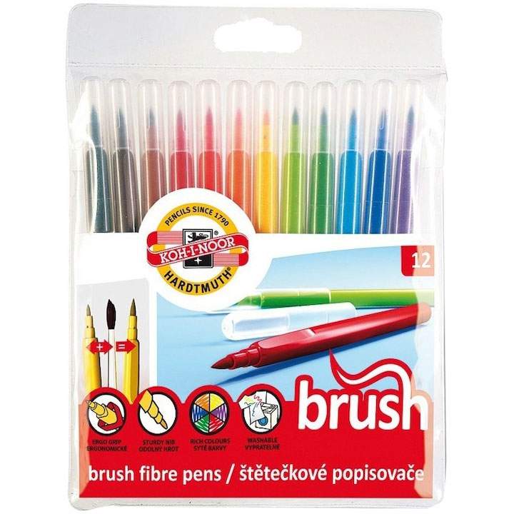 Carioca 12 Culori Paint Brush Koh-I-Noor