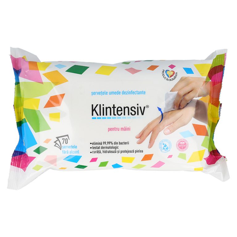 Servetele Umede Antibacteriene & Dezinfectante 70Buc Klintensiv