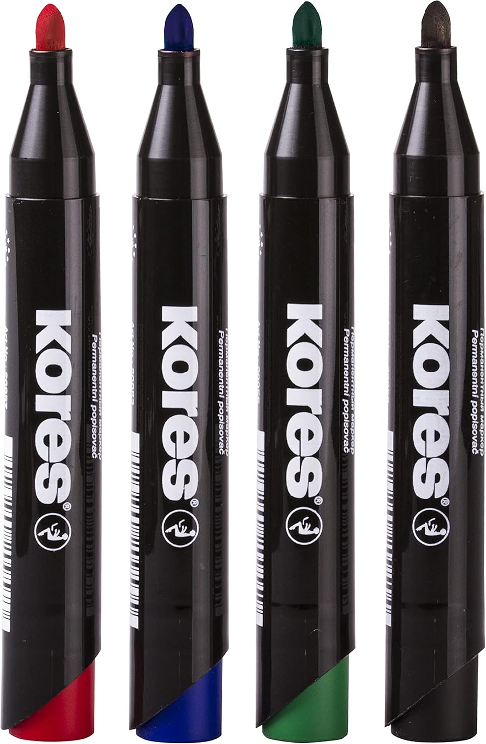 Marker Permanent Rosu Varf Rotund 3mm Eco Kores