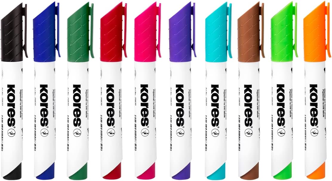 Marker Whiteboard 10/Set 3mm Cutie Plastic Kores