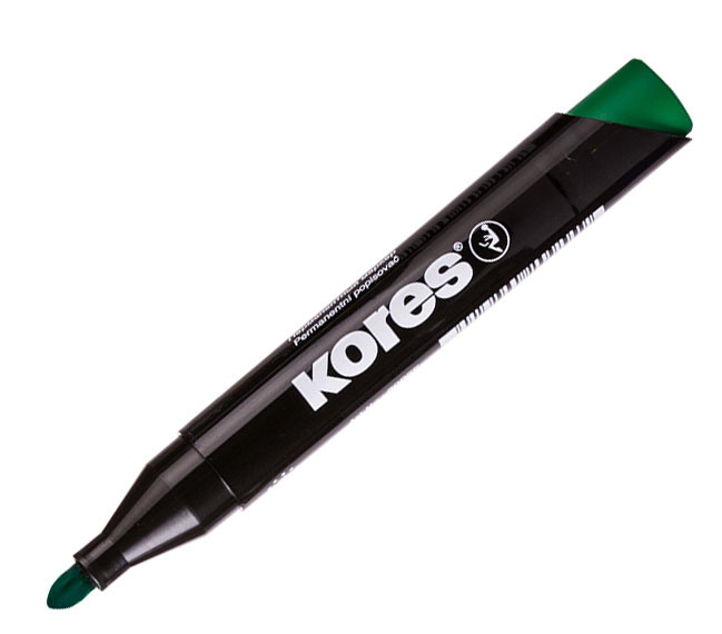 Marker Permanent Verde Varf Rotund 3mm Kores