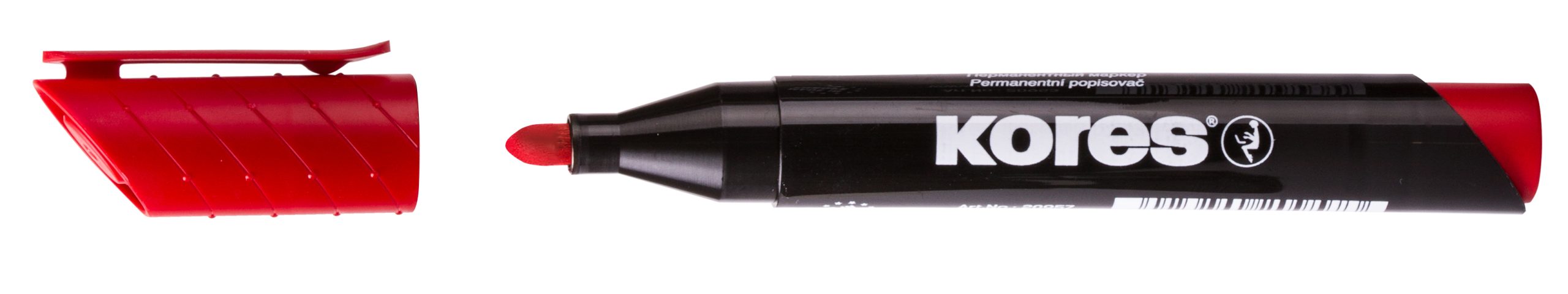 Marker Permanent Rosu Varf Rotund 3mm Kores