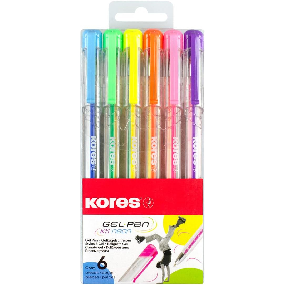 Pix Cu Gel K11 0.4mm Culori Neon 6/Set Kores