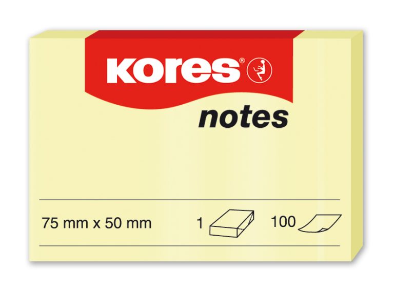Notes Adeziv 50*75mm Galben Pal 100 File Kores