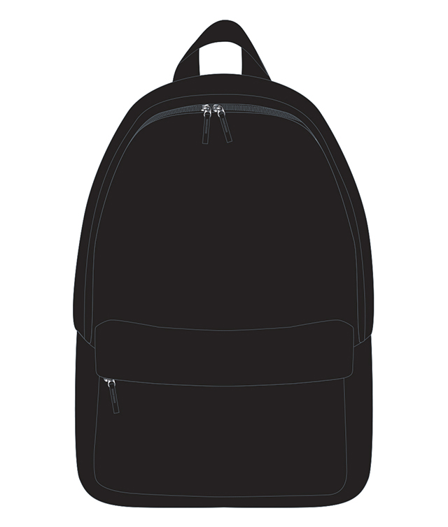 Ghiozdan Simplu 42X30X14cm Negru Pigna