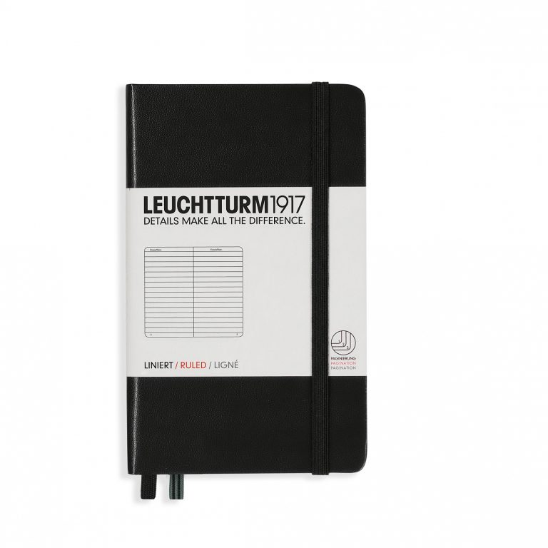 Caiet A6 Punctat Coperta Rigida Negru Leuchtturm