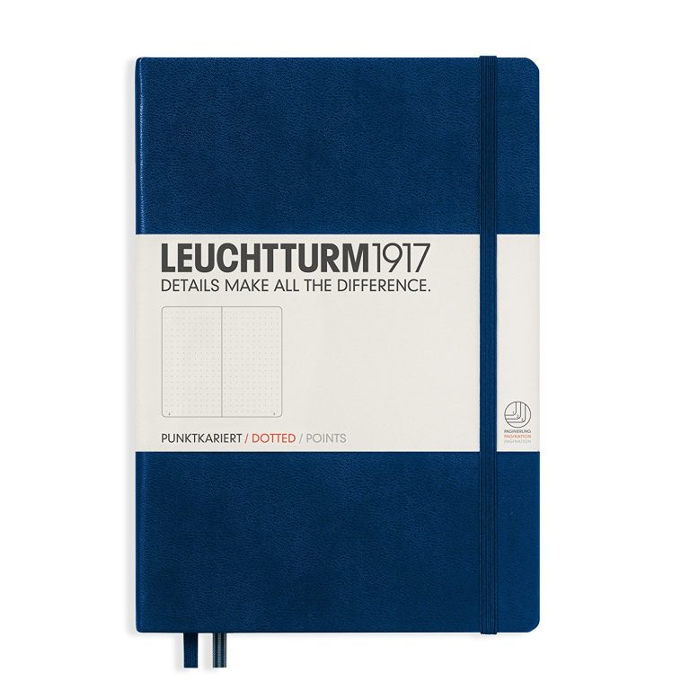 Caiet A5 Punctat Coperta Rigida Albastru Navy Leuchtturm