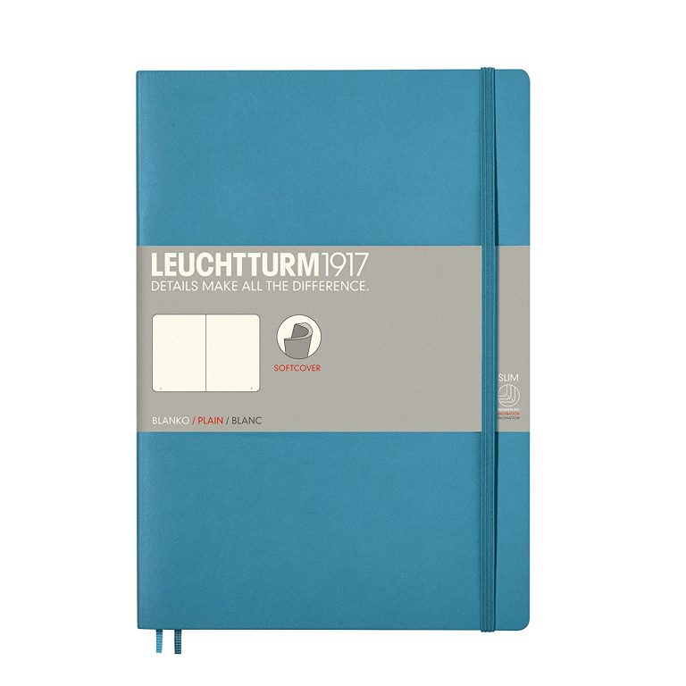 Caiet B5 Velin Coperta Flexibila Albastru Nordic Leuchtturm