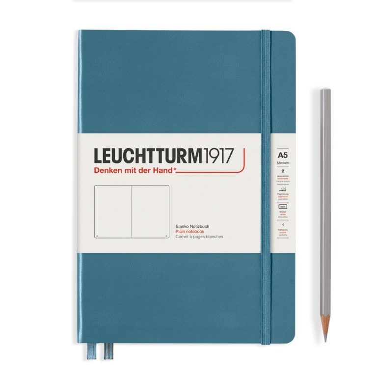 Caiet A5 Velin Coperta Rigida Albastru Piatra Leuchtturm