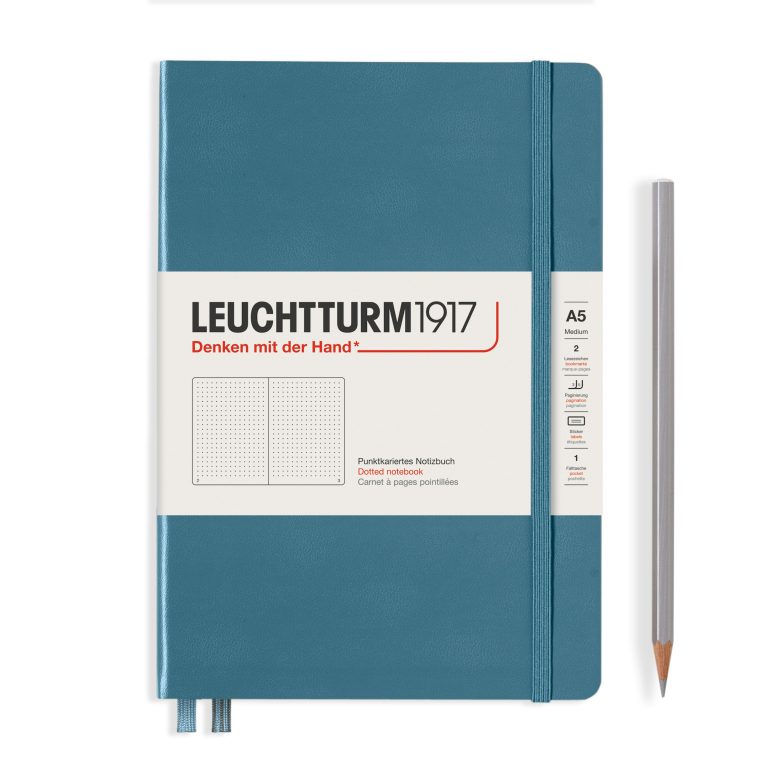 Caiet A5 Punctat Coperta Rigida Albastru Piatra Leuchtturm