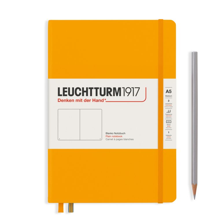 Caiet A5 Velin Coperta Rigida Galben Mustar Leuchtturm