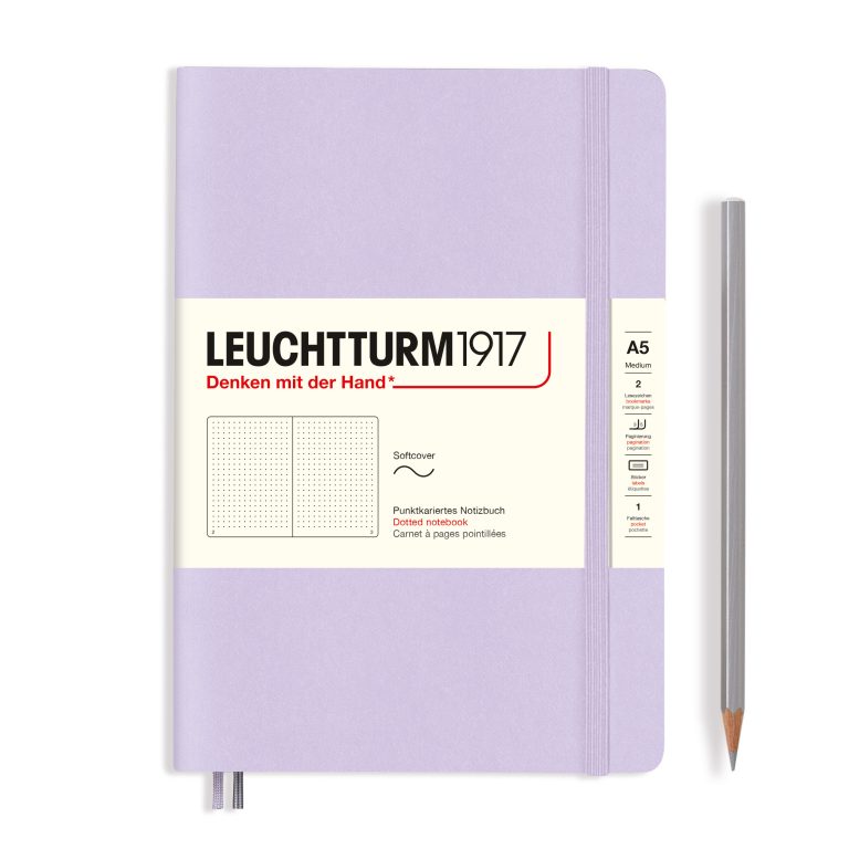 Caiet A5 Punctat Coperta Flexibila Lila Leuchtturm