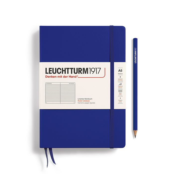 Caiet A5 Dictando Coperta Rigida Albastru Cerneala Leuchtturm