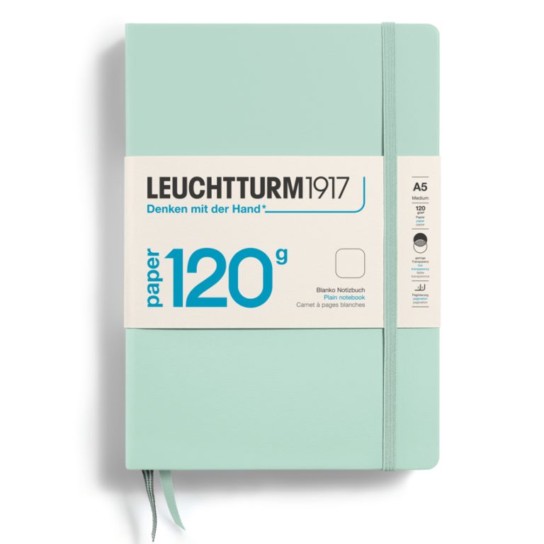 Caiet A5 Velin 120g Coperta Rigida Verde Menta Leuchtturm