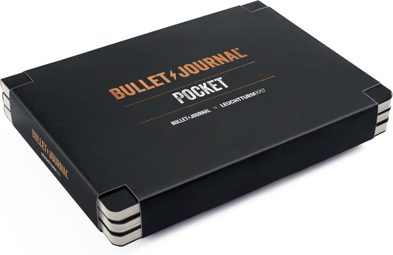 Caiet Bullet Journal Pocket Coperta Flexibila Negru 3/Set Leuchtturm